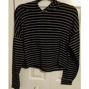 Women's Pullover Hoodie with Stripes by Charlotte Russe GUC Size L Fits Like M